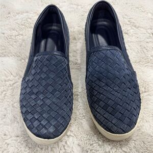Cole Haan Navy Woven Slip-On Sneakers